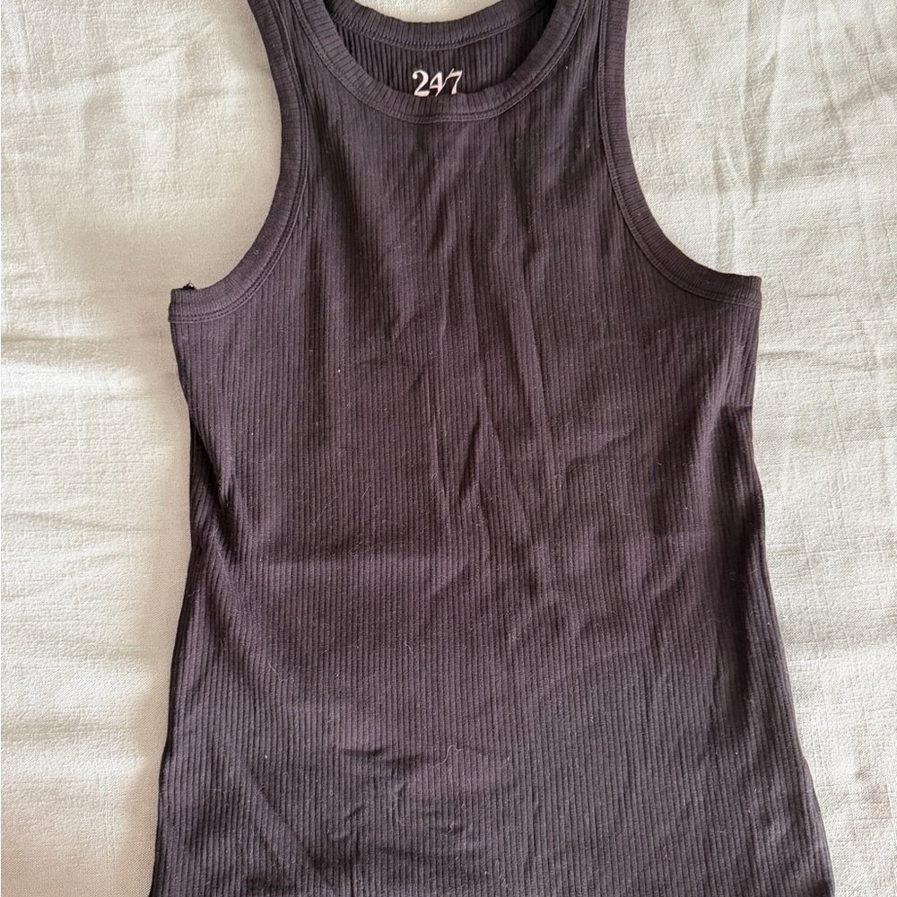 Maurices Women's black Ribbed Tank Top